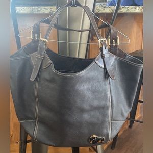 Dooney & Bourke brown leather tote bag